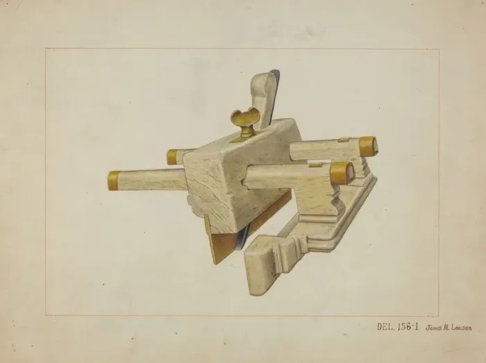 Framed Print : Ivory Carpenters Plane, c. 1937. Creator: James M. Lawson Framed Print : Ivory Carpenters Plane, c. 1937. Creator: James M. Lawson