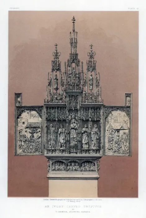Framed Print : An Ivory Carved Triptych, 19th century. Artist: John Burley Waring Framed Print : An Ivory Carved Triptych, 19th century. Artist: John Burley Waring