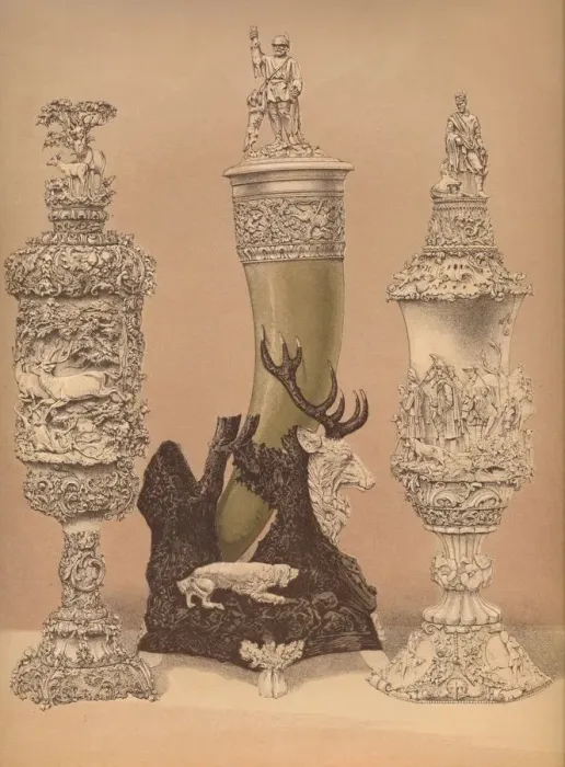 Framed Print : Ivory Carvings, 1893. Artist: Robert Dudley Framed Print : Ivory Carvings, 1893. Artist: Robert Dudley