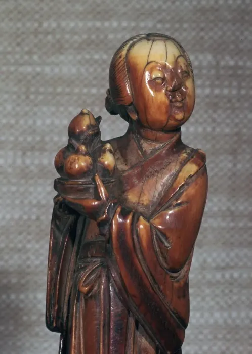 Framed Print : Ivory Chinese figurine of an attendent to Hsi Wang Mu, 17th century Framed Print : Ivory Chinese figurine of an attendent to Hsi Wang Mu, 17th century