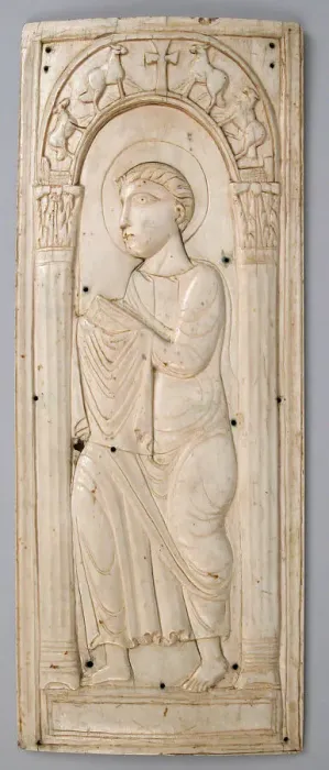 Framed Print : Ivory Plaque with Saint Paul (?), Frankish, 5th-6th century. Creator: Unknown Framed Print : Ivory Plaque with Saint Paul (?), Frankish, 5th-6th century. Creator: Unknown