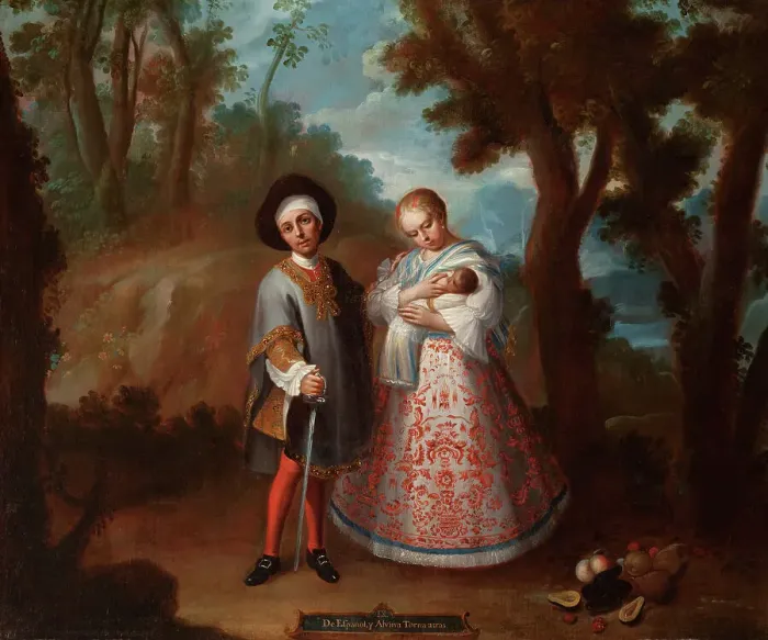 Framed Print : IX. From Spaniard and Albino, Return Backwards (De español y albina, torna atrás), c1760. Creator: Juan Patricio Morlete Ruiz Framed Print : IX. From Spaniard and Albino, Return Backwards (De español y albina, torna atrás), c1760. Creator: Juan Patricio Morlete Ruiz
