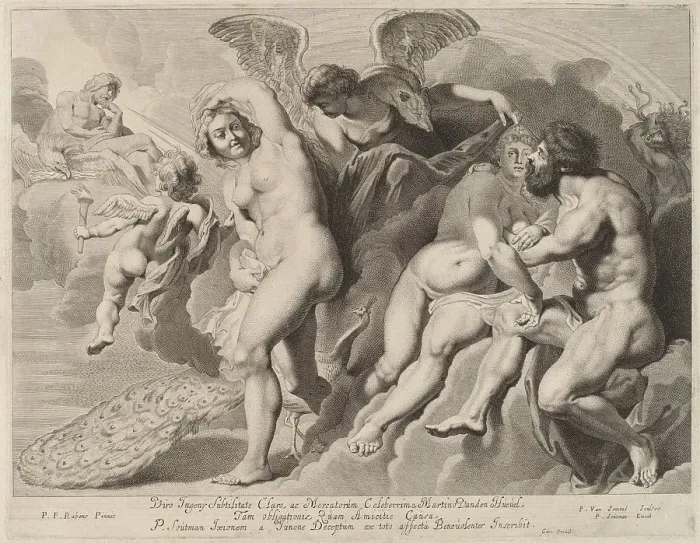 Framed Print : Ixion Deceived by Juno, 17th century. Creator: Pieter van Sompel Framed Print : Ixion Deceived by Juno, 17th century. Creator: Pieter van Sompel