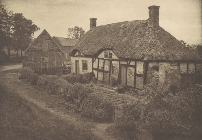 Framed Print : Izaak Waltons House at Shallowford, Staffordshire, 1880s, printed 1888