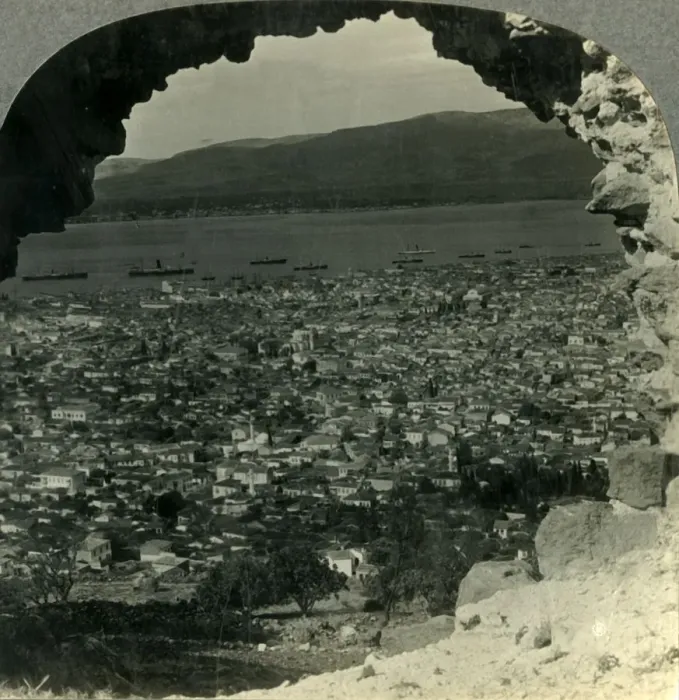 Framed Print : Izmir (Smyrna), the Chief City of Asiatic Turkey, and Its Harbor, c1930s. Creator: Unknown Framed Print : Izmir (Smyrna), the Chief City of Asiatic Turkey, and Its Harbor, c1930s. Creator: Unknown