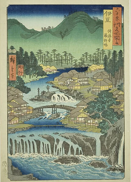 Izu Province: Hot Springs of the Shuzen Temple (Izu, Shuzenji tojiba), from the series 'Fa... 1853. Creator: Ando Hiroshige. Izu Province: Hot Springs of the Shuzen Temple (Izu, Shuzenji tojiba), from the series 'Fa... 1853