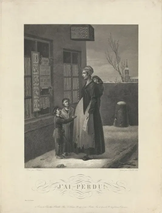 Framed Print : J ai Perdu!, 1824. Artist: Roehn, Adolphe (1780-1867) Framed Print : J ai Perdu!, 1824. Artist: Roehn, Adolphe (1780-1867)