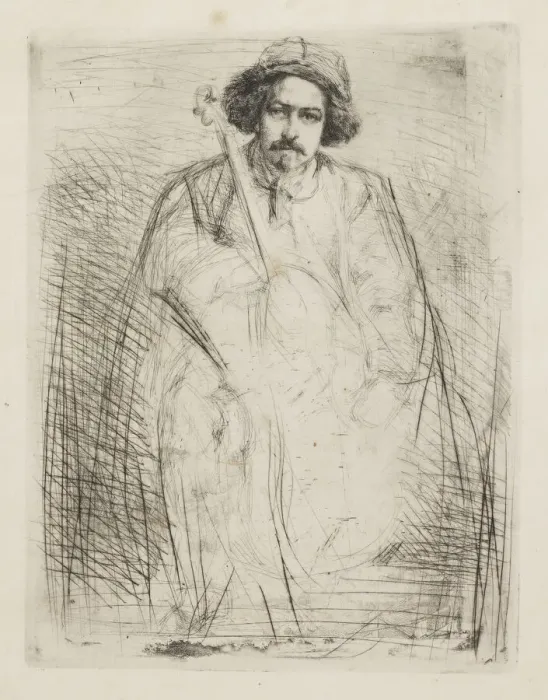 Framed Print : J. Becquet, Sculptor, 1859. Creator: James Abbott McNeill Whistler Framed Print : J. Becquet, Sculptor, 1859. Creator: James Abbott McNeill Whistler