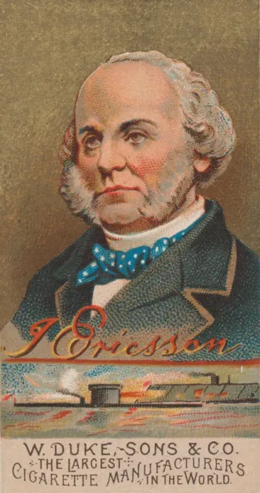 Framed Print : J. Ericsson, from the series Great Americans (N76) for Duke brand cigarettes, 1888. 1888 Framed Print : J. Ericsson, from the series Great Americans (N76) for Duke brand cigarettes, 1888. 1888