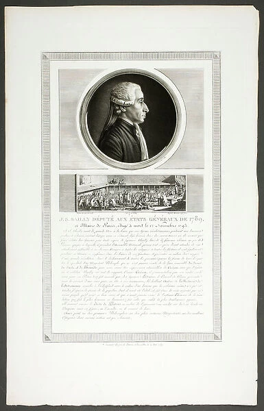 J. S. Bailly, Deputy States General, from Tableaux historiques de la Revolution Franc... 1798–1804. Creator: Charles Francois Gabriel Levachez