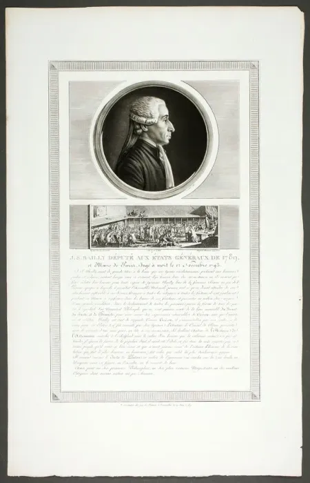 Framed Print : J. S. Bailly, Deputy States General, from Tableaux historiques de la Revolution Franc... 1798-1804. Creator: Charles Francois Gabriel Levachez Framed Print : J. S. Bailly, Deputy States General, from Tableaux historiques de la Revolution Franc... 1798-1804. Creator: Charles Francois Gabriel Levachez