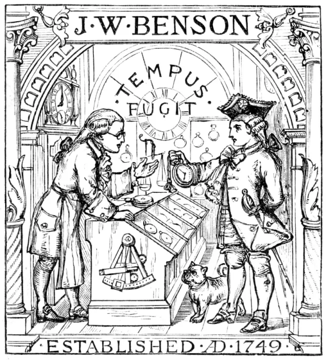 Framed Print : J. W. Benson Watchmakers, 1883. Creator: Unknown Framed Print : J. W. Benson Watchmakers, 1883. Creator: Unknown
