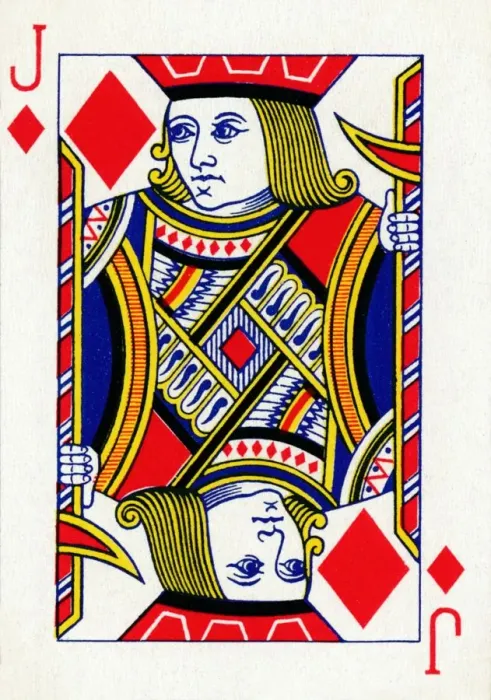 Framed Print : Jack of Diamonds from a deck of Goodall & Son Ltd. playing cards, c1940 Framed Print : Jack of Diamonds from a deck of Goodall & Son Ltd. playing cards, c1940
