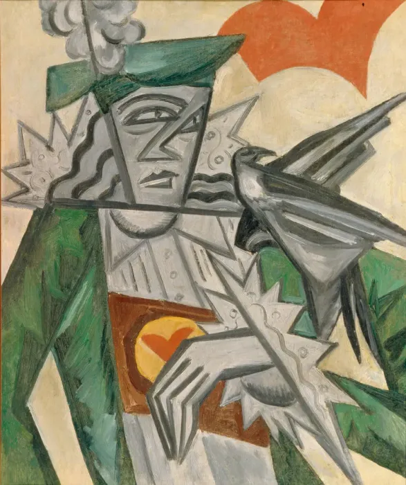 Framed Print : Jack of Hearts, 1913-1914. Artist: Rozanova, Olga Vladimirovna (1886-1918) Framed Print : Jack of Hearts, 1913-1914. Artist: Rozanova, Olga Vladimirovna (1886-1918)