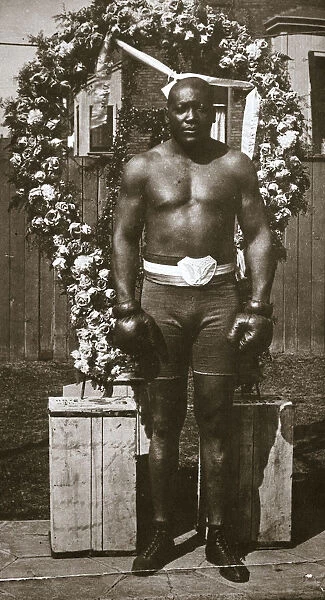 Jack Johnson, American boxer, 1910