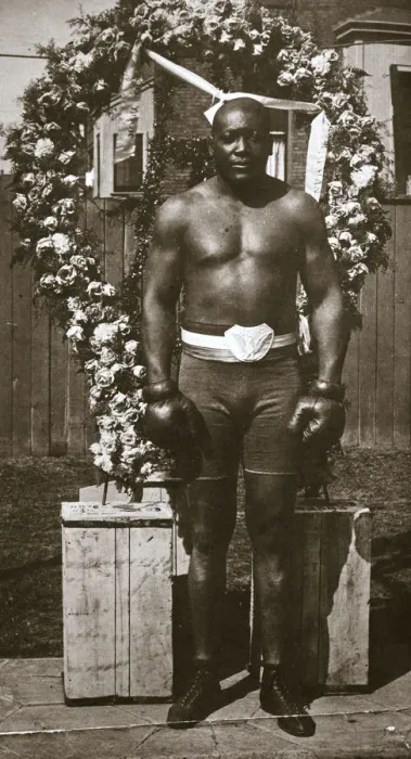 Framed Print : Jack Johnson, American boxer, 1910 Framed Print : Jack Johnson, American boxer, 1910