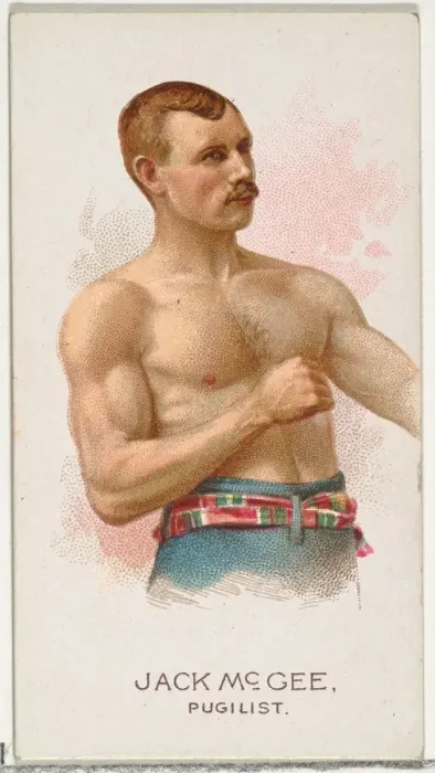 Framed Print : Jack McGee, Pugilist, from Worlds Champions, Series 2 (N29) for Allen & Framed Print : Jack McGee, Pugilist, from Worlds Champions, Series 2 (N29) for Allen &