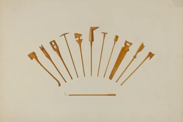 Framed Print : Jack Straws, 1935  /  1942. Creator: Hester Duany