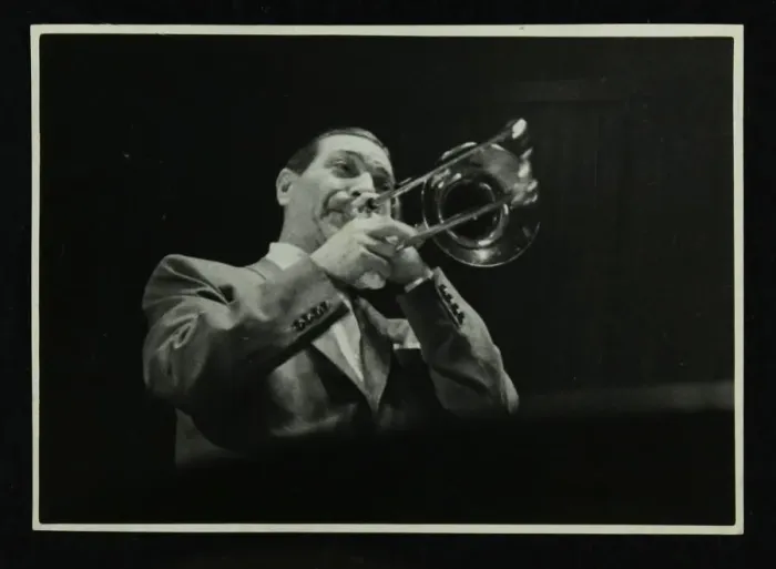 Framed Print : Jack Teagarden playing the trombone, 1950s. Artist: Denis Williams Framed Print : Jack Teagarden playing the trombone, 1950s. Artist: Denis Williams