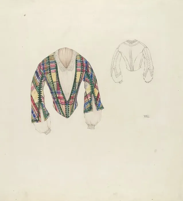 Framed Print : Jacket, c. 1937. Creator: Arelia Arbo Framed Print : Jacket, c. 1937. Creator: Arelia Arbo