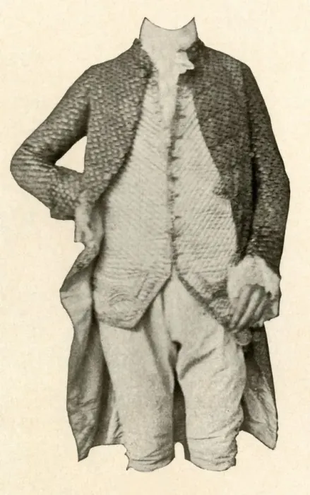 Framed Print : Jacket and waistcoat worn by Robert Livingston, of Clermont Manor, New York, c1720, (1937) Framed Print : Jacket and waistcoat worn by Robert Livingston, of Clermont Manor, New York, c1720, (1937)