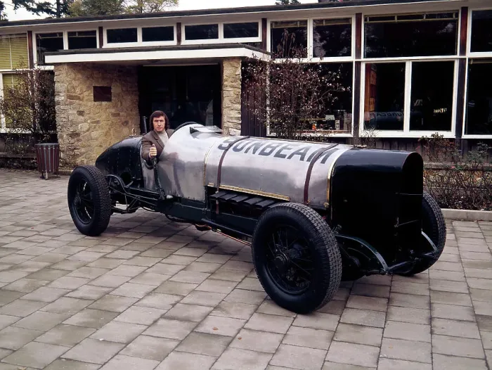 Framed Print : Jackie Stewart at the wheel of a 1920 Sunbeam 350hp Framed Print : Jackie Stewart at the wheel of a 1920 Sunbeam 350hp