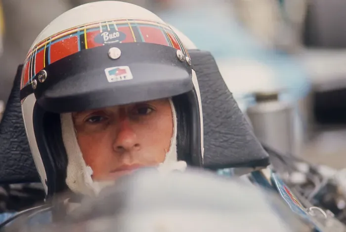 Framed Print : Jackie Stewart at the wheel of a racing car Framed Print : Jackie Stewart at the wheel of a racing car