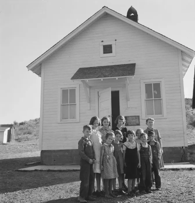 Framed Print : Jacknife School, Gem County, Idaho, 1939. Creator: Dorothea Lange Framed Print : Jacknife School, Gem County, Idaho, 1939. Creator: Dorothea Lange