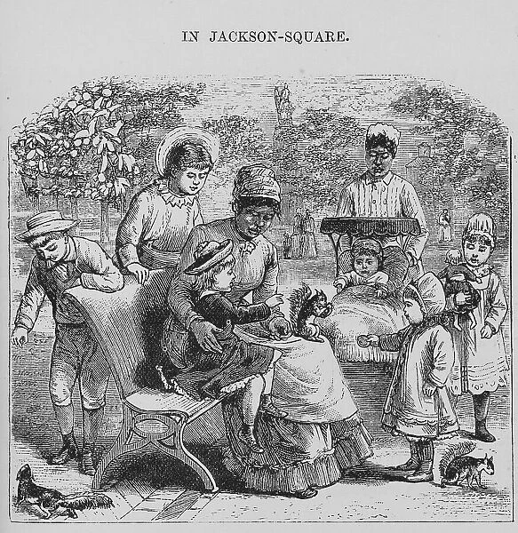 In Jackson Square, New Orleans, Louisiana, 1882. Creator: Unknown