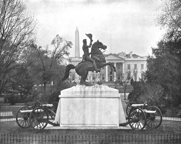 Framed Print : Jackson Statue, Lafayette Square, Washington DC, USA, c1900. Creator: Unknown Framed Print : Jackson Statue, Lafayette Square, Washington DC, USA, c1900. Creator: Unknown