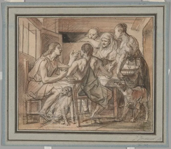Framed Print : Jacob and Esau, c. 1655. Creator: Jacob Jordaens Framed Print : Jacob and Esau, c. 1655. Creator: Jacob Jordaens