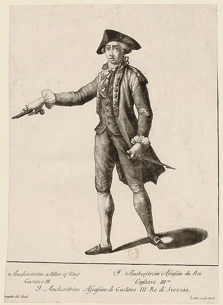 Jacob Johan Anckarstrom (1762-1792), 1792. Creator: Lotter, Matthaus Albrecht (1741-1810)
