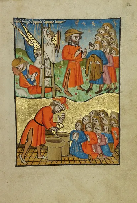 Framed Print : Jacob and Joseph, about 1480-1490. Creator: Unknown Framed Print : Jacob and Joseph, about 1480-1490. Creator: Unknown
