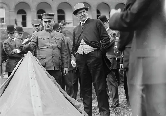 Framed Print : Jacob M. Dickinson, Secretary of War - Inspecting Army Equipment, 1911. Creator: Harris & Ewing. Jacob M. Dickinson, Secretary of War - Inspecting Army Equipment, 1911. Creator: Harris & Ewing Framed Print : Jacob M. Dickinson, Secretary of War - Inspecting Army Equipment, 1911. Creator: Harris & Ewing. Jacob M. Dickinson, Secretary of War - Inspecting Army Equipment, 1911. Creator: Harris & Ewing