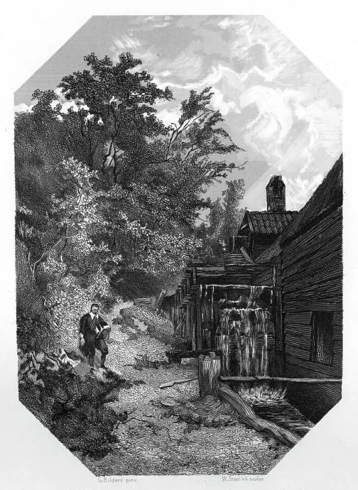 Framed Print : Jacob van Ruysdael, 17th century Dutch landscape painter, c1870. Artist: W Steelink Framed Print : Jacob van Ruysdael, 17th century Dutch landscape painter, c1870. Artist: W Steelink