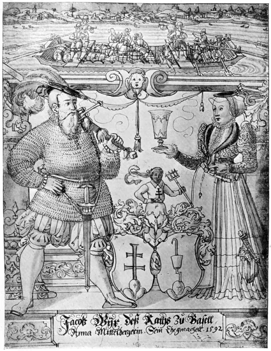 Framed Print : Jacob Wyx of Basel and his wife Anna, 1592 (1901) Framed Print : Jacob Wyx of Basel and his wife Anna, 1592 (1901)