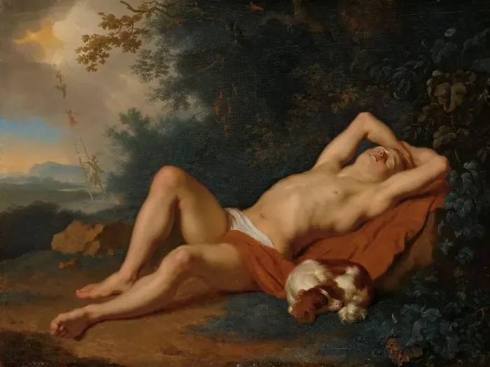 Framed Print : Jacob's Dream, 1660-1680. Creator: Ary de Vois Framed Print : Jacob's Dream, 1660-1680. Creator: Ary de Vois