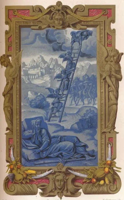 Framed Print : Jacobs dream, 16th century, (1849). Creator: Kellerhoven Framed Print : Jacobs dream, 16th century, (1849). Creator: Kellerhoven