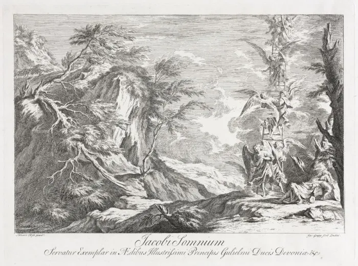 Framed Print : Jacobs Dream, c. 1720. Creator: Joseph Goupy (British, 1686-bef. 1770) Framed Print : Jacobs Dream, c. 1720. Creator: Joseph Goupy (British, 1686-bef. 1770)