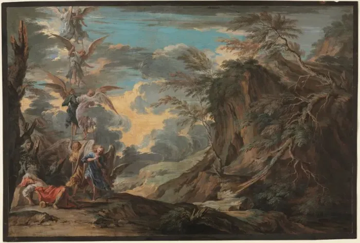 Framed Print : Jacobs Dream, c. 1720. Creator: Joseph Goupy (British, 1686-bef. 1770) Framed Print : Jacobs Dream, c. 1720. Creator: Joseph Goupy (British, 1686-bef. 1770)