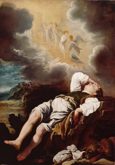 Framed Print : Jacob's Dream, possibly 1613 or 1614. Creator: Domenico Fetti. Jacob's Dream, possibly 1613 or 1614. Creator: Domenico Fetti Framed Print : Jacob's Dream, possibly 1613 or 1614. Creator: Domenico Fetti. Jacob's Dream, possibly 1613 or 1614. Creator: Domenico Fetti