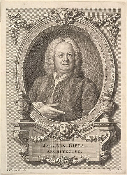 Jacobus Gibbs, Architectus, 1747. Creator: Bernard Baron