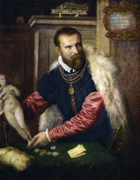 Framed Print : Jacopo Strada, 1568, (1937). Artist: Titian Framed Print : Jacopo Strada, 1568, (1937). Artist: Titian