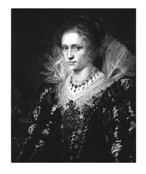 Framed Print : Jacqueline van Caestre, c1618. Creator: Charles Waltner Framed Print : Jacqueline van Caestre, c1618. Creator: Charles Waltner