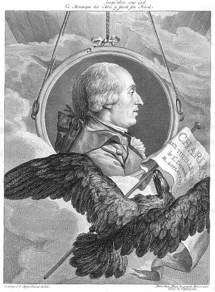 Jacques Alexandre Cesar Charles, French physicist, c1783. Artist: Simon Charles Miger