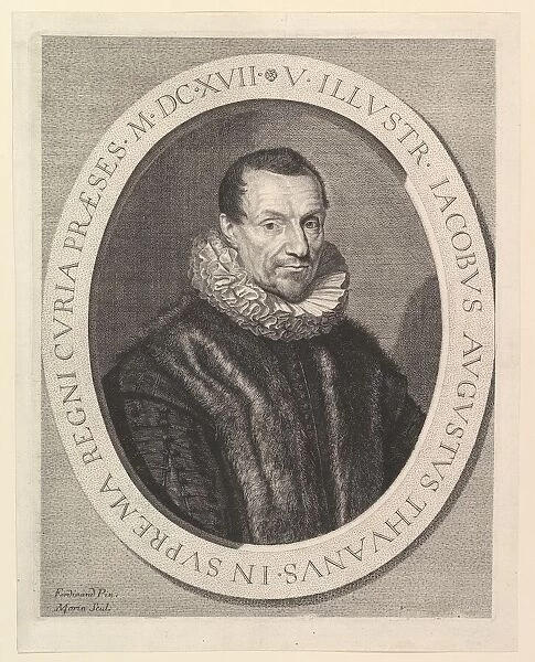 Jacques-Auguste de Thou, premier president au Parlement. Creator: Jean Morin