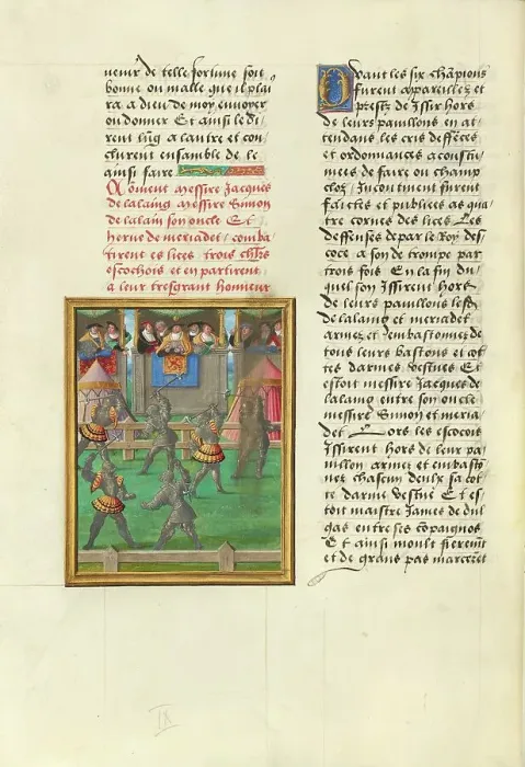 Framed Print : Jacques de Lalaing and his Companions Fighting Scottish Knights before the King of Scots, about 1530 Creator: Master of the Getty Lalaing Framed Print : Jacques de Lalaing and his Companions Fighting Scottish Knights before the King of Scots, about 1530 Creator: Master of the Getty Lalaing