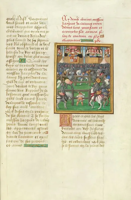 Framed Print : Jacques de Lalaing and Diego de Guzman Fighting before the King of Castile, about 1530. Creator: Master of the Getty Lalaing Framed Print : Jacques de Lalaing and Diego de Guzman Fighting before the King of Castile, about 1530. Creator: Master of the Getty Lalaing