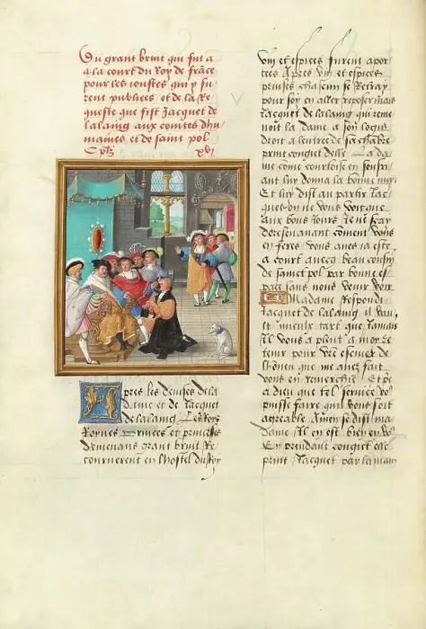 Framed Print : Jacques de Lalaing Kneeling before the Counts of Maine and Saint Pol, about 1530. Creator: Master of the Getty Lalaing Framed Print : Jacques de Lalaing Kneeling before the Counts of Maine and Saint Pol, about 1530. Creator: Master of the Getty Lalaing
