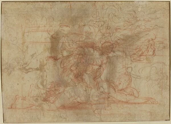 Jael and Cisera? [verso], c. 1524 / 1527. Creator: Parmigianino